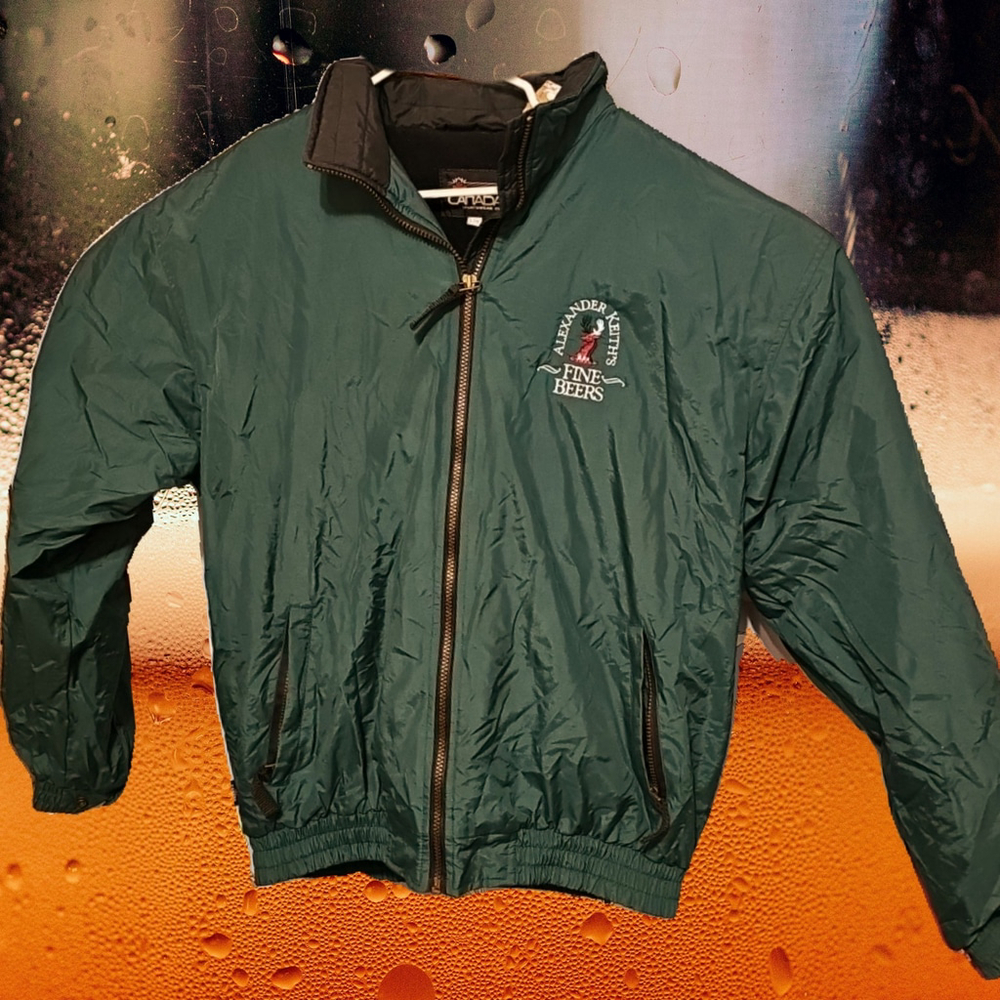 Vintage Alexander Keith's Fine Beers Winter Jacket Size L Made In Canada Green